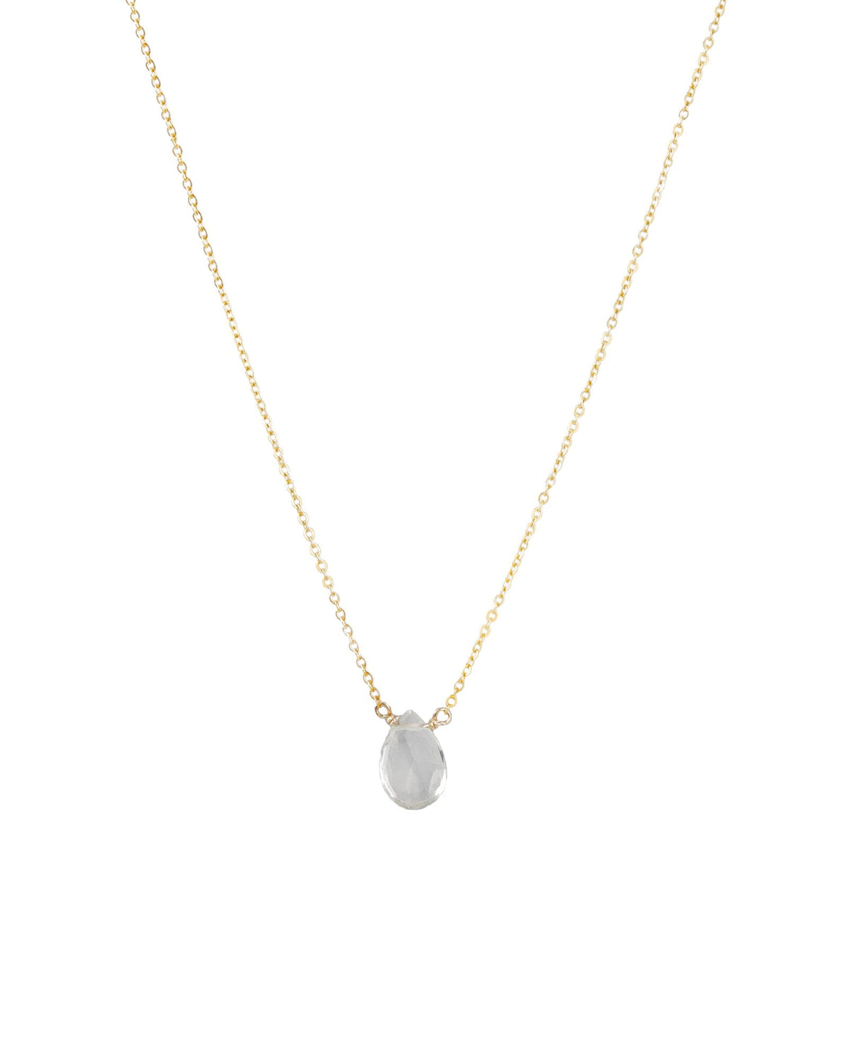 Prasiolite Pear Cable Chain Necklace | 10mm