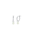 Sky Blue Topaz Teardrop Floating Drop Huggies | 12mm