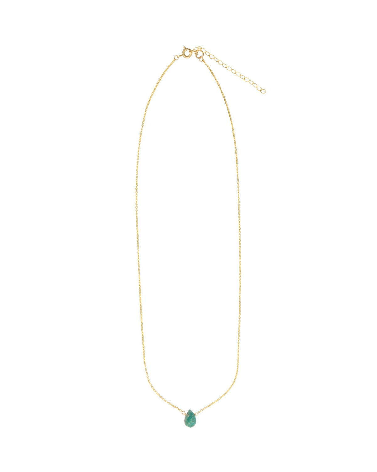 Turquoise Briolette Cable Chain Necklace | 8mm