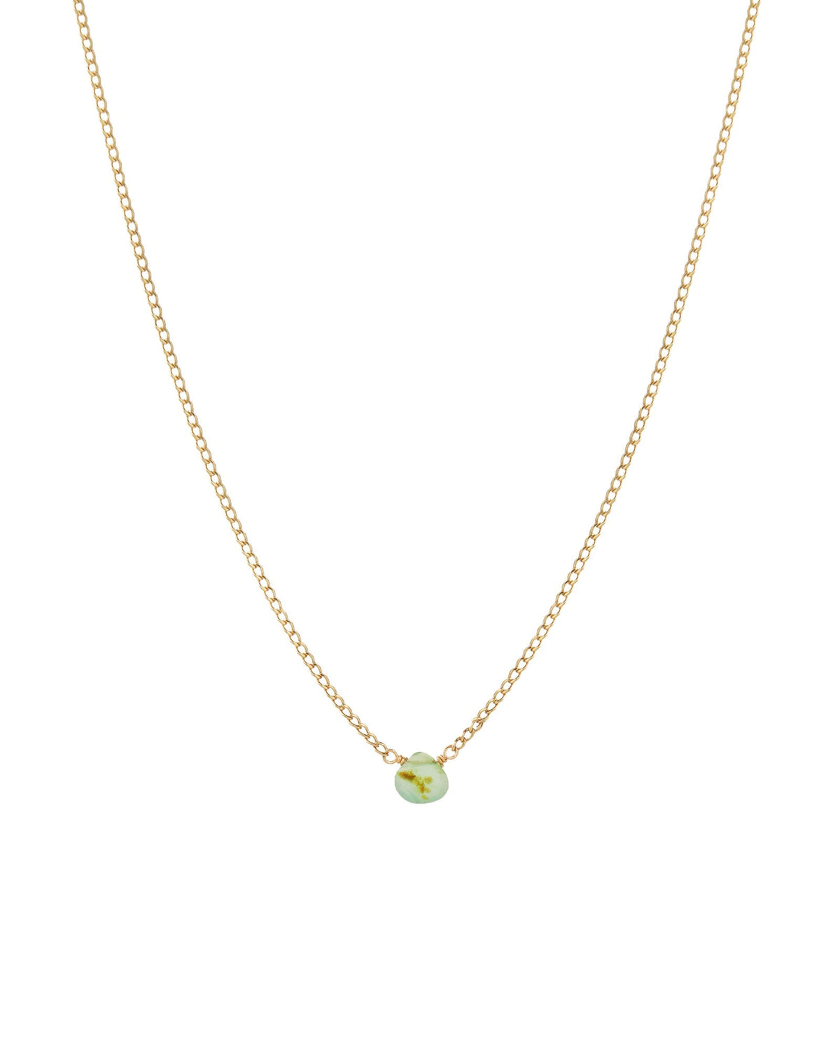 Peruvian Opal Heart Curb Chain Necklace | 6mm