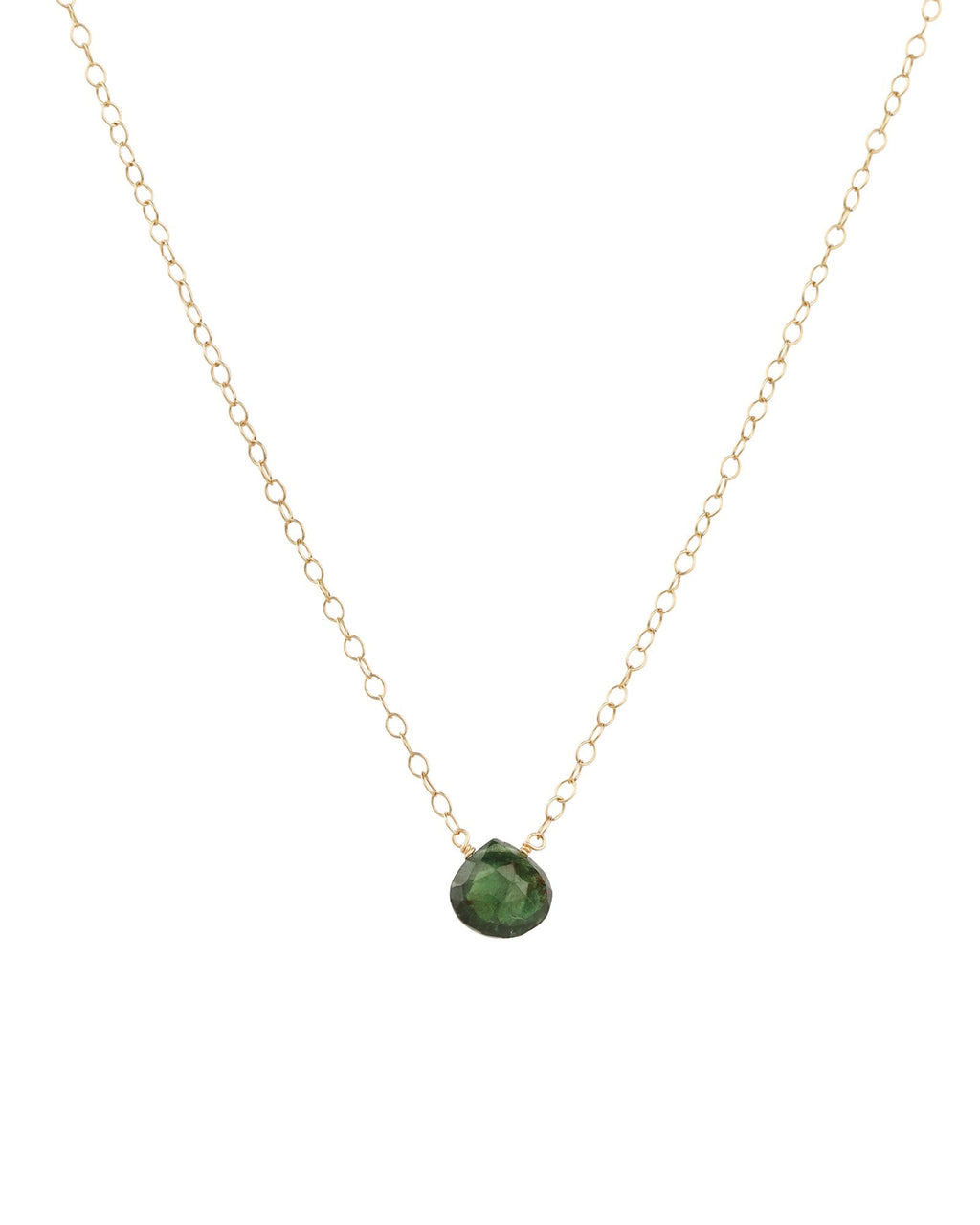 Apatite Heart Cable Chain Necklace | 6mm