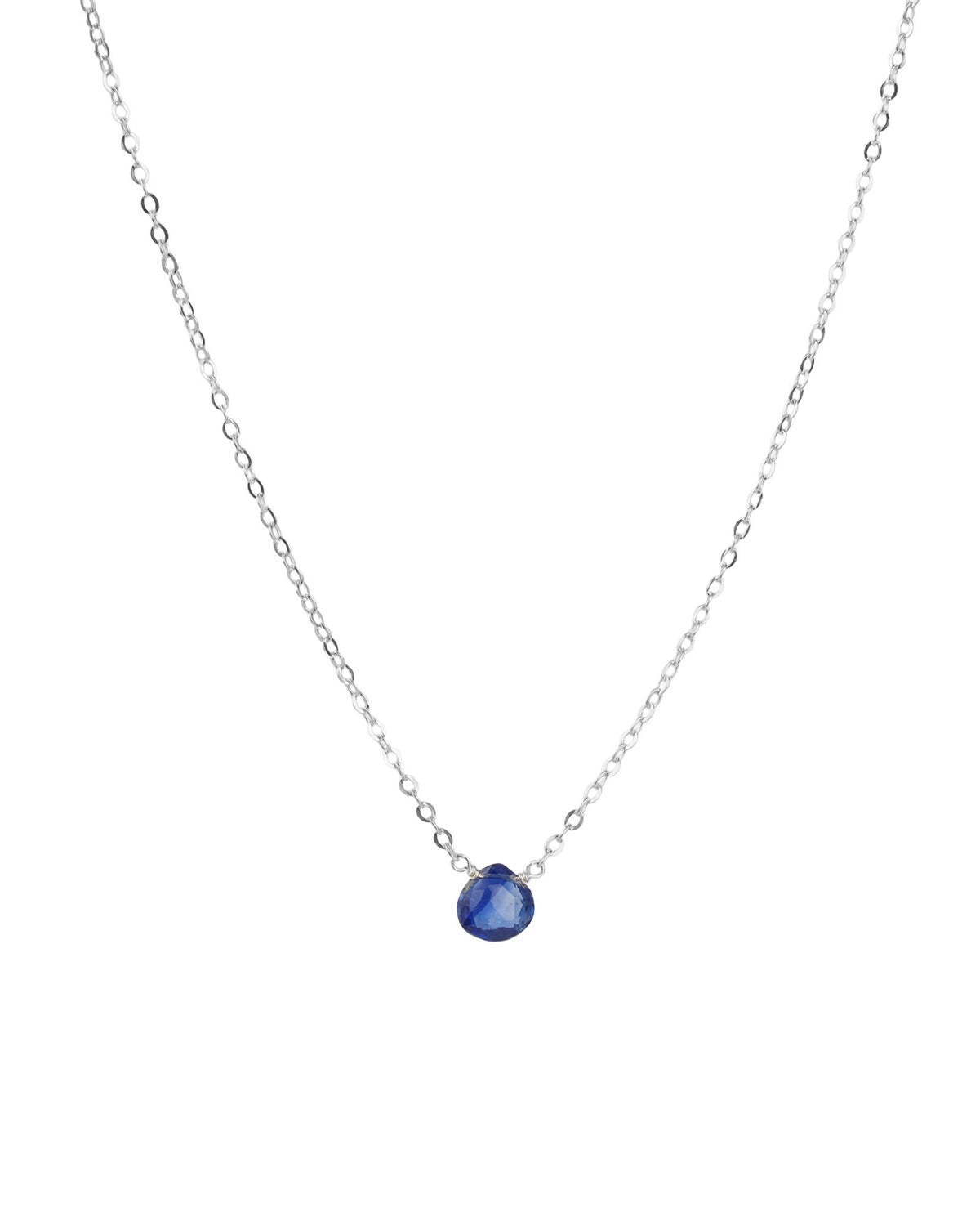 Blue Kyanite Heart Cable Chain Necklace | 6mm