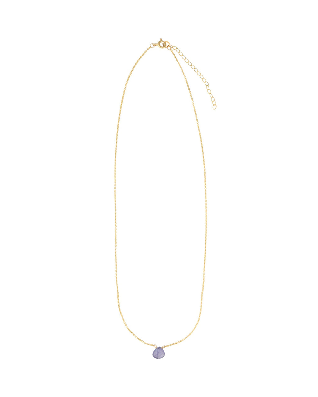 Tanzanite Heart Cable Chain Necklace | 8mm