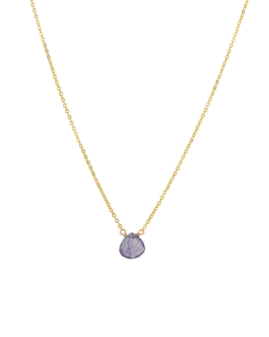 Tanzanite Heart Cable Chain Necklace | 8mm