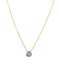 Tanzanite Heart Cable Chain Necklace | 8mm
