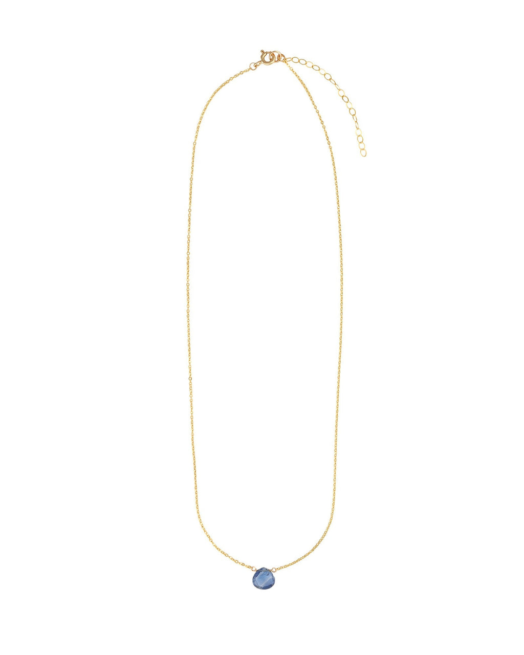 Blue Kyanite Heart Cable Chain Necklace | 10mm