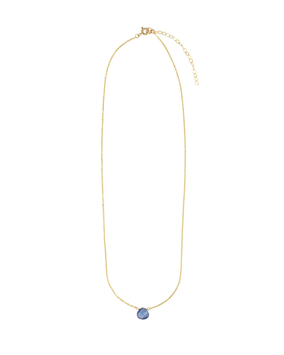 Blue Kyanite Heart Cable Chain Necklace | 10mm