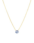 Blue Kyanite Heart Cable Chain Necklace | 10mm