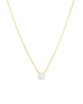 Sky Blue Topaz Heart Cable Chain Necklace | 8mm