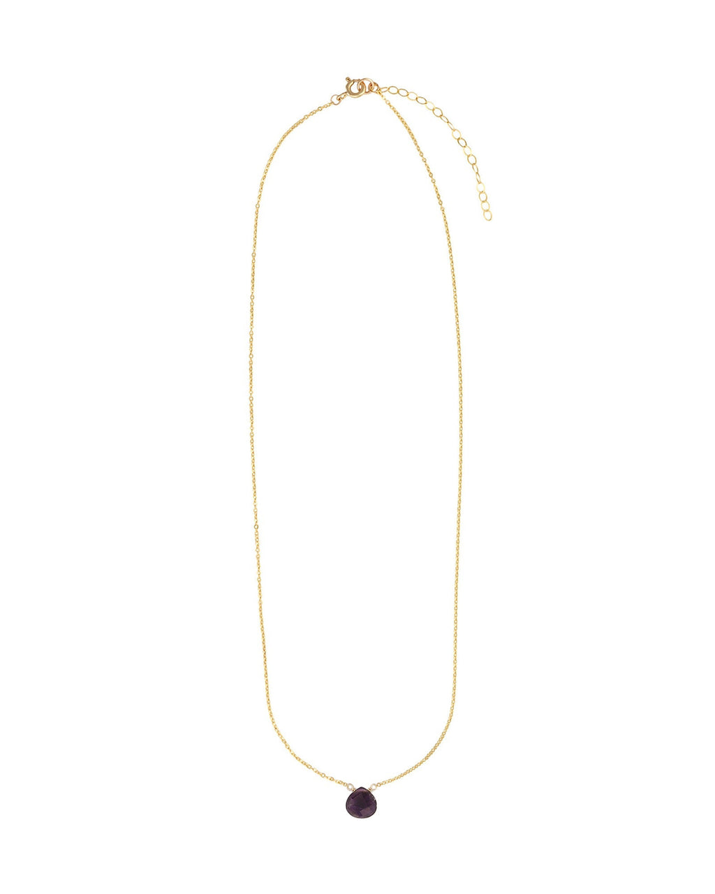 Amethyst Heart Cable Chain Necklace | 8mm