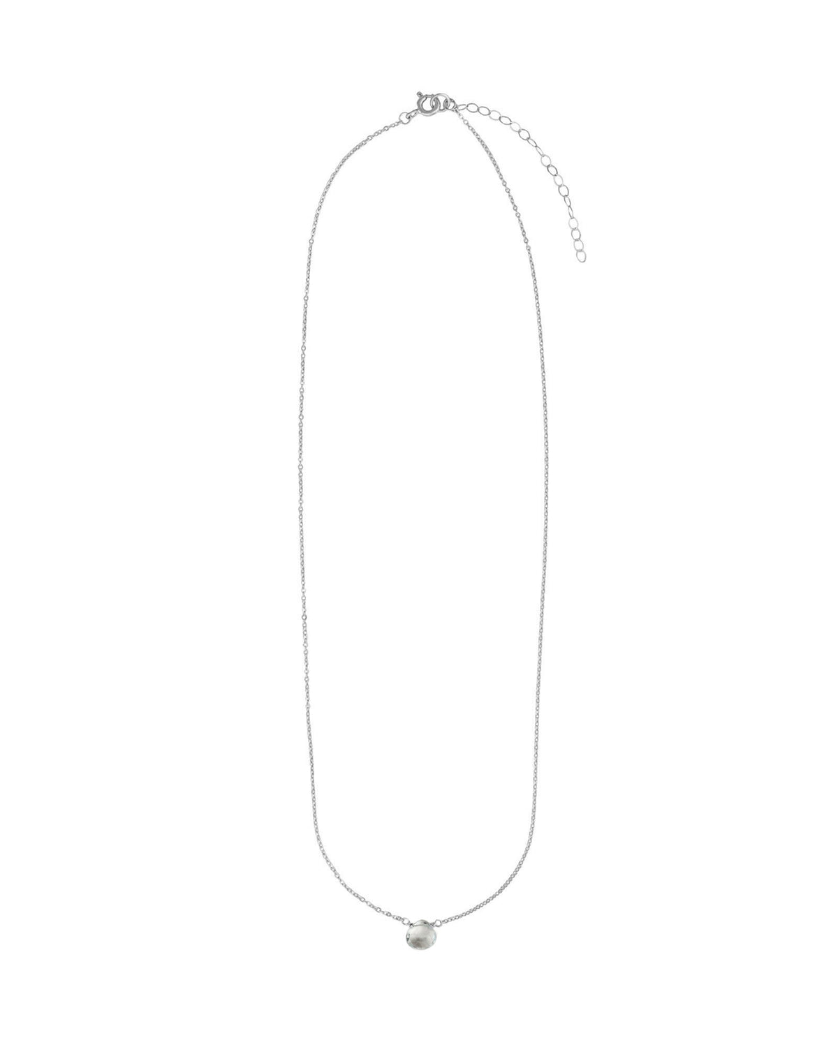 Sky Blue Topaz Heart Cable Chain Necklace | 8mm