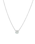 Sky Blue Topaz Heart Cable Chain Necklace | 8mm