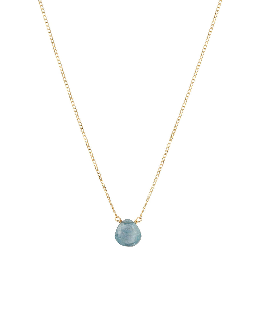 Grandidierite Heart Curb Chain Necklace | 10mm