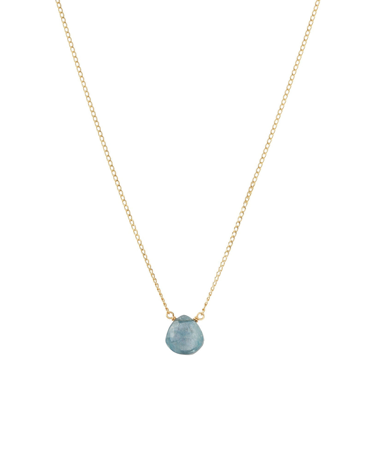 Grandidierite Heart Curb Chain Necklace | 10mm