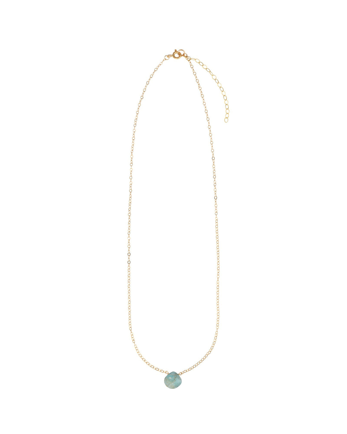 Blue Kyanite Heart Cable Chain Necklace | 8mm
