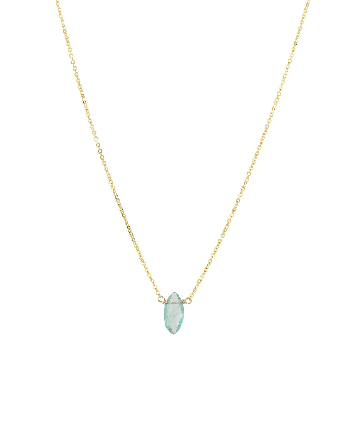 Apatite Marquise Cable Chain Necklace | 10mm