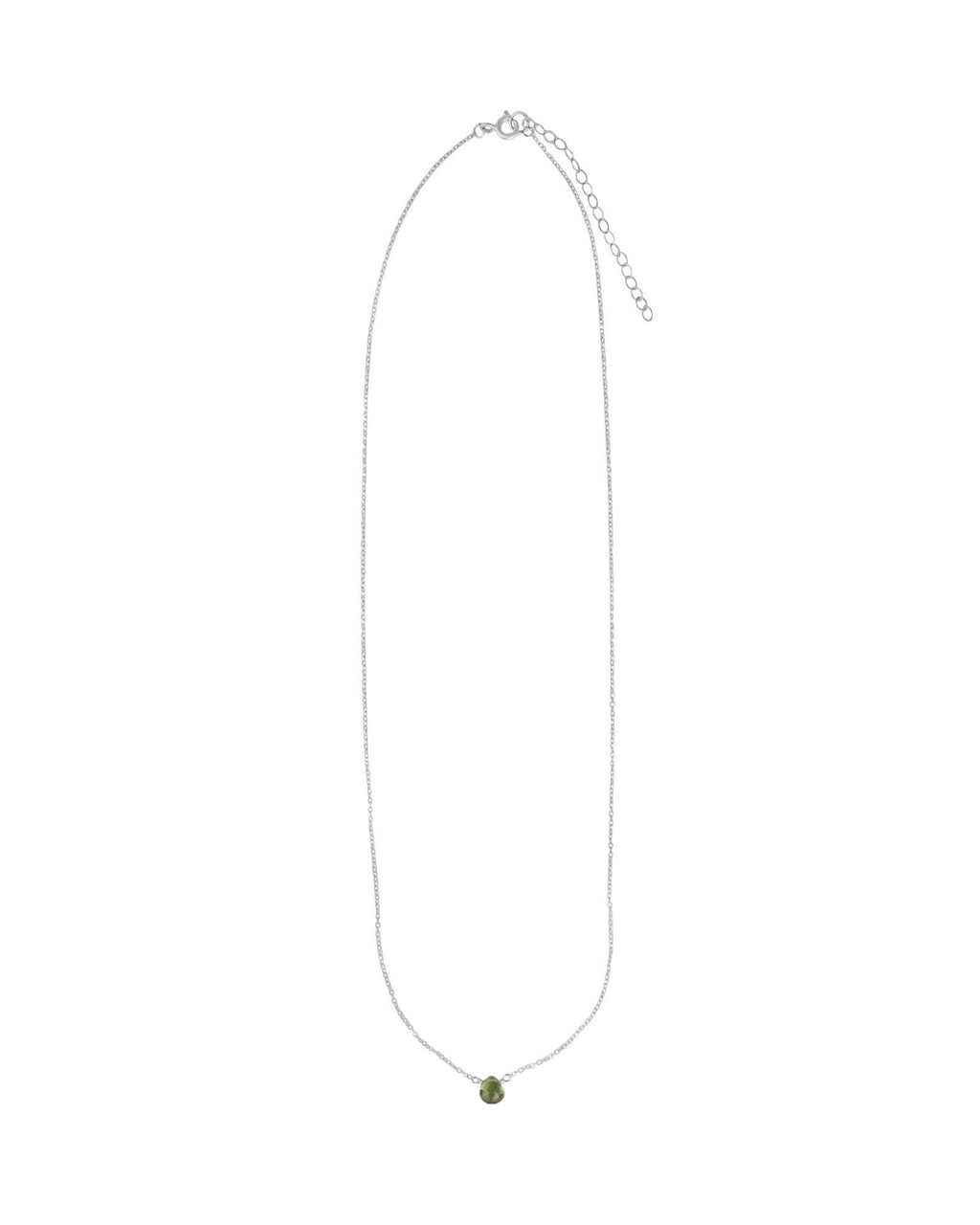 Green Apatite Pear Cable Chain Necklace | 6mm