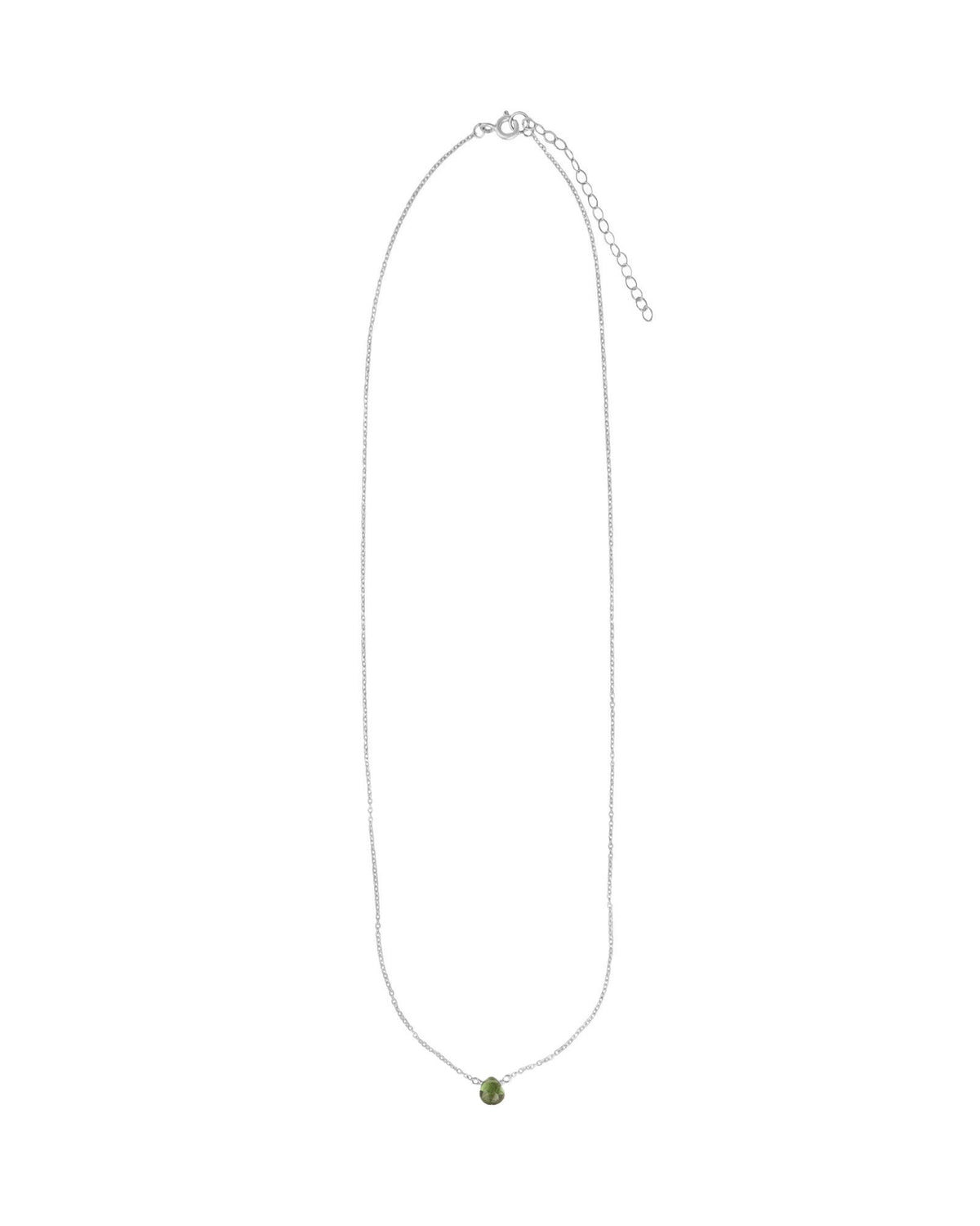Green Apatite Pear Cable Chain Necklace | 6mm