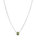 Green Apatite Pear Cable Chain Necklace | 6mm