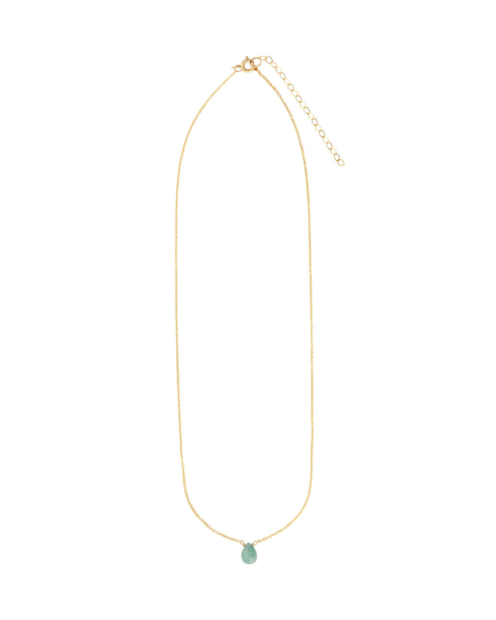 Blue Grandidierite Pear Cable Chain Necklace | 6mm