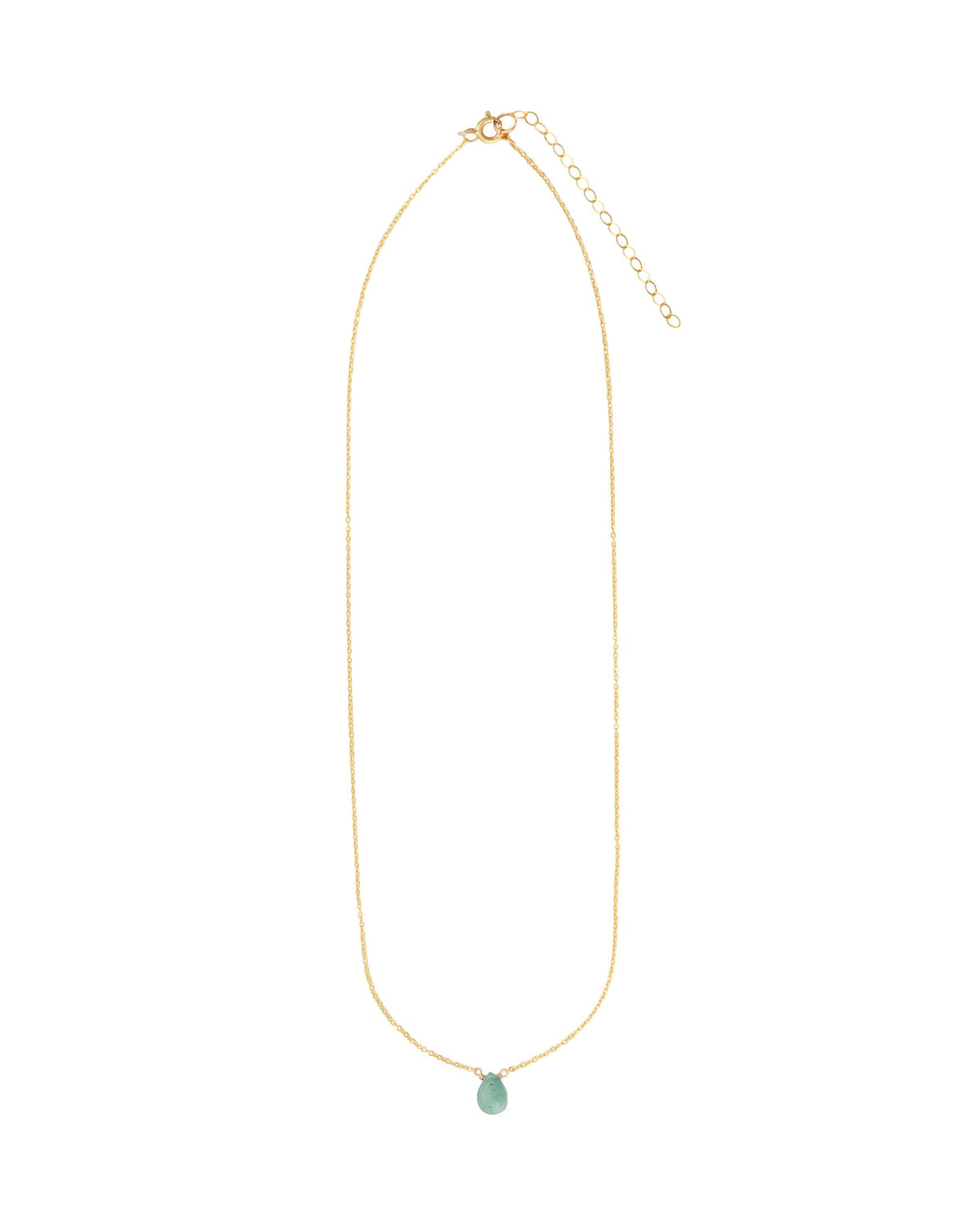 Blue Grandidierite Pear Cable Chain Necklace | 6mm