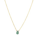 Blue Grandidierite Pear Cable Chain Necklace | 6mm