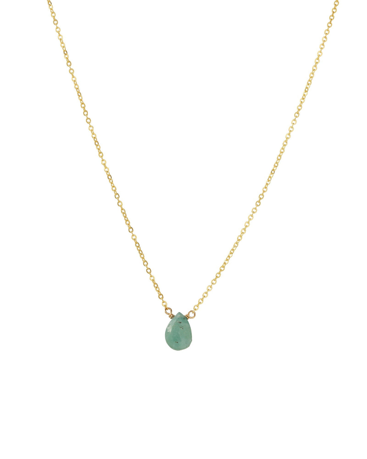 Blue Grandidierite Pear Cable Chain Necklace | 6mm
