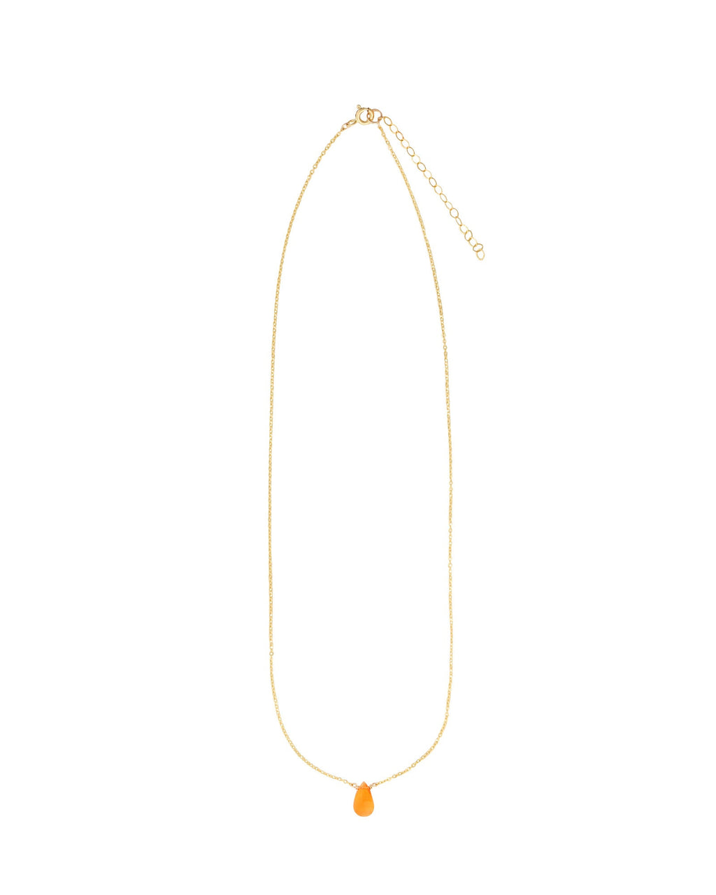 Carnelian Pear Cable Chain Necklace | 6mm