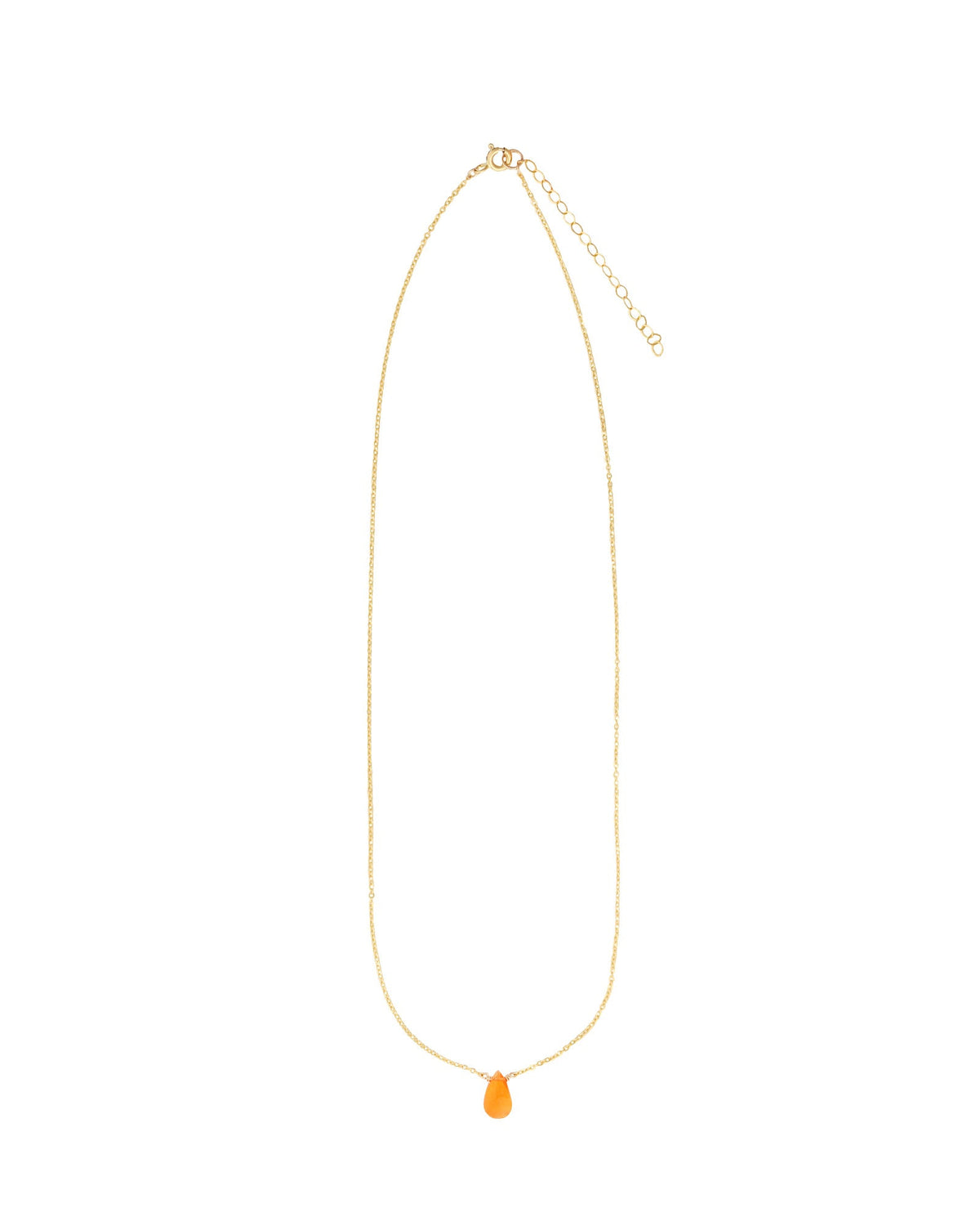 Carnelian Pear Cable Chain Necklace | 6mm