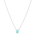 Turquoise Pear Cable Chain Necklace | 6mm