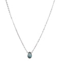 London Blue Topaz Pear Cable Chain Necklace | 6mm