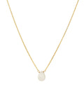 White Topaz Pear Cable Chain Necklace | 8mm