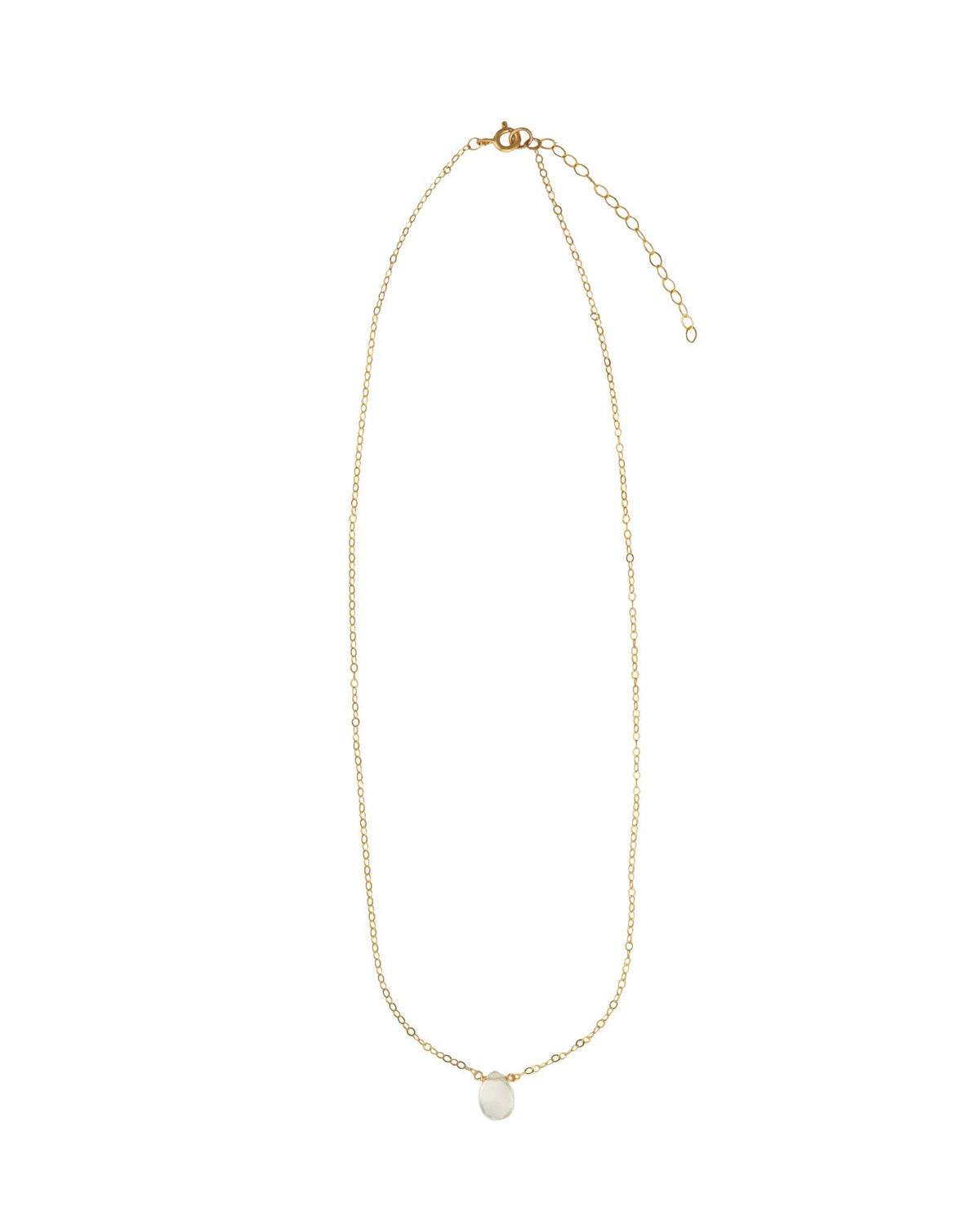 Prasiolite Pear Cable Chain Necklace | 8mm