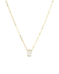 Prasiolite Pear Cable Chain Necklace | 8mm