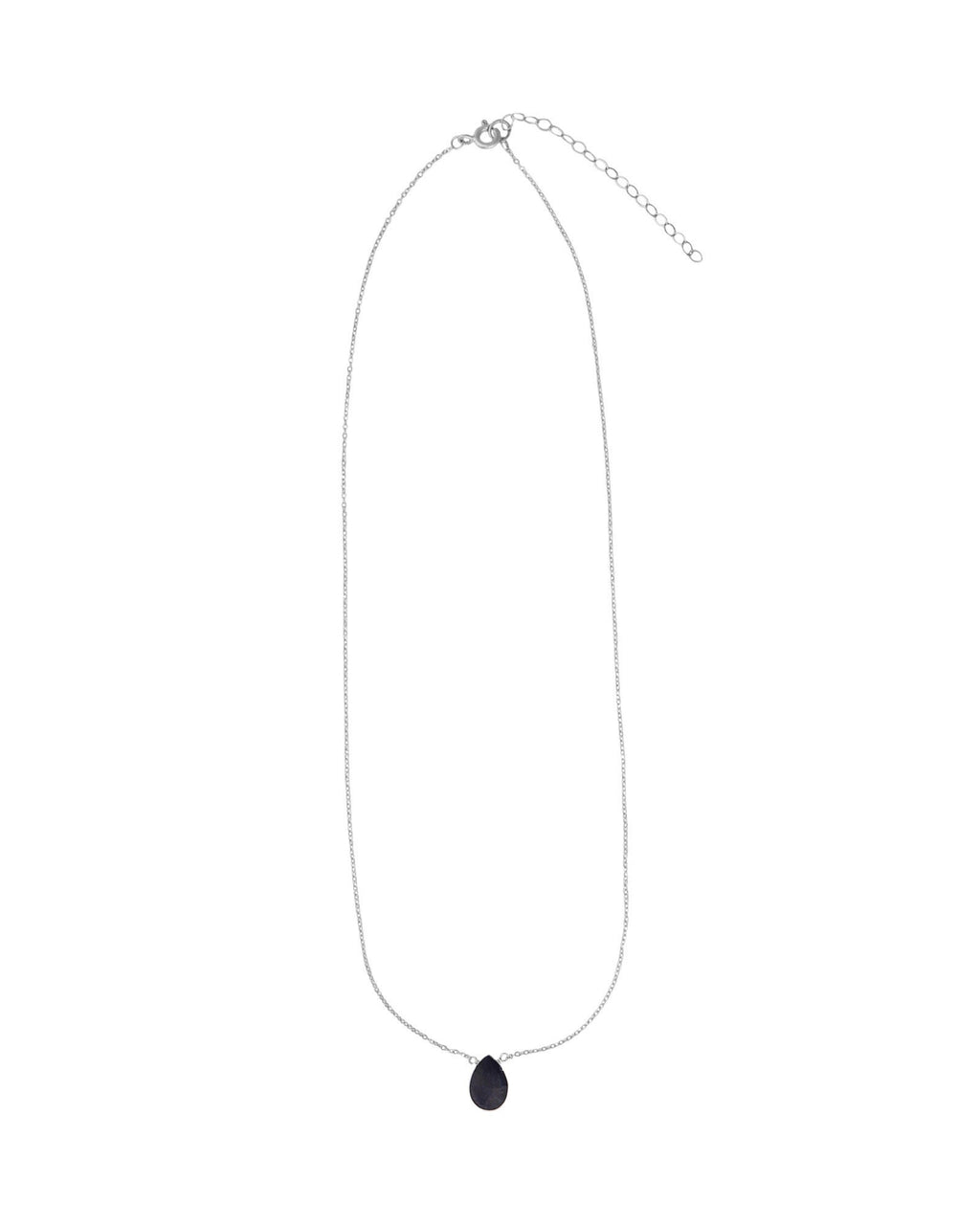 Blue Sapphire Pear Cable Chain Necklace | 8mm