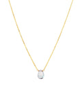Mystic Blue Topaz Pear Cable Chain Necklace | 8mm