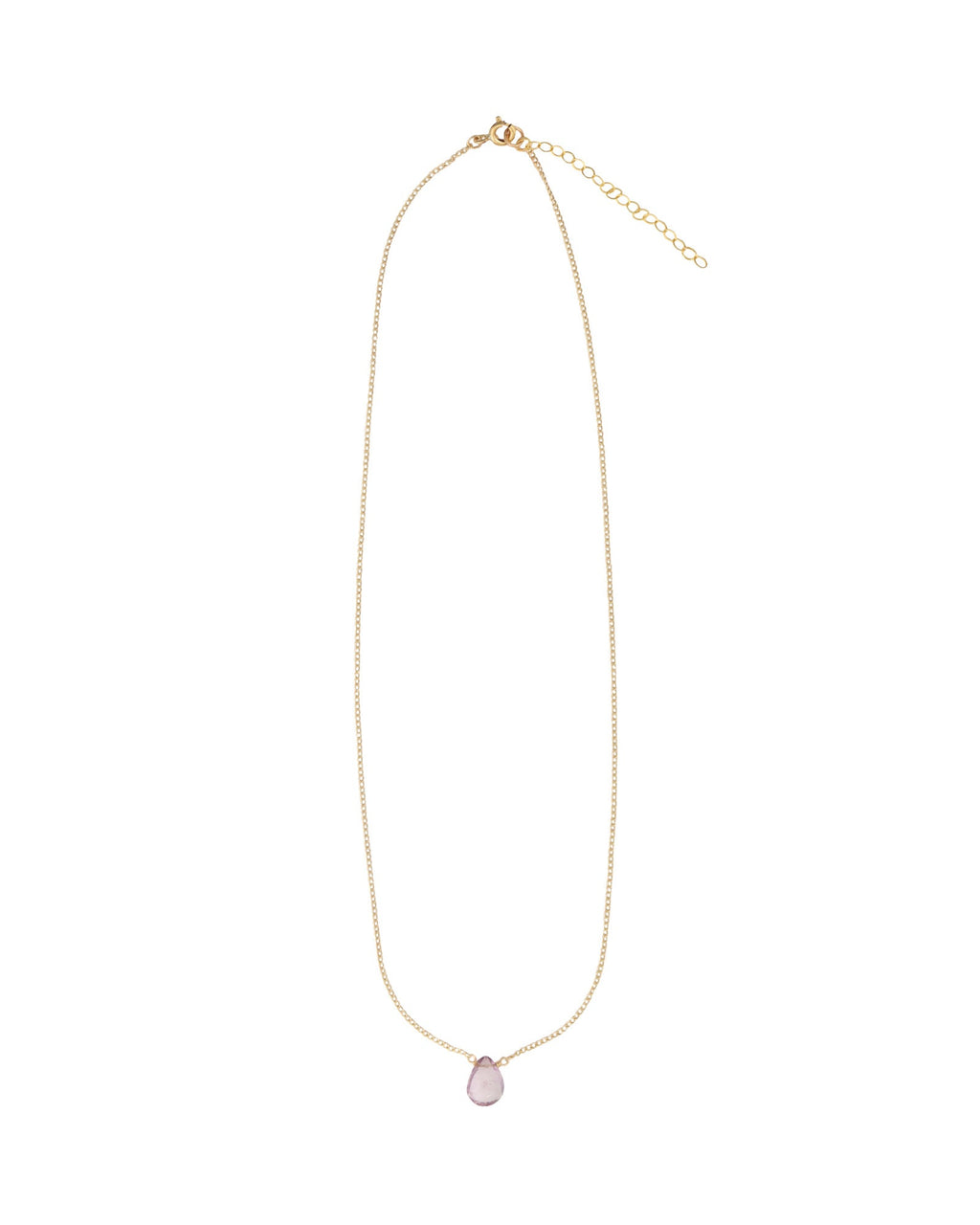 Amethyst Pear Cable Chain Necklace | 8mm