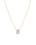 Amethyst Pear Cable Chain Necklace | 8mm