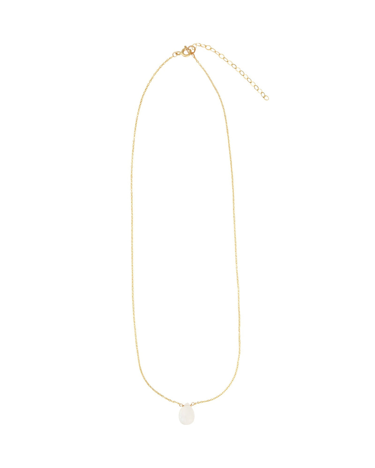 Rainbow Moonstone Pear Cable Chain Necklace | 8mm