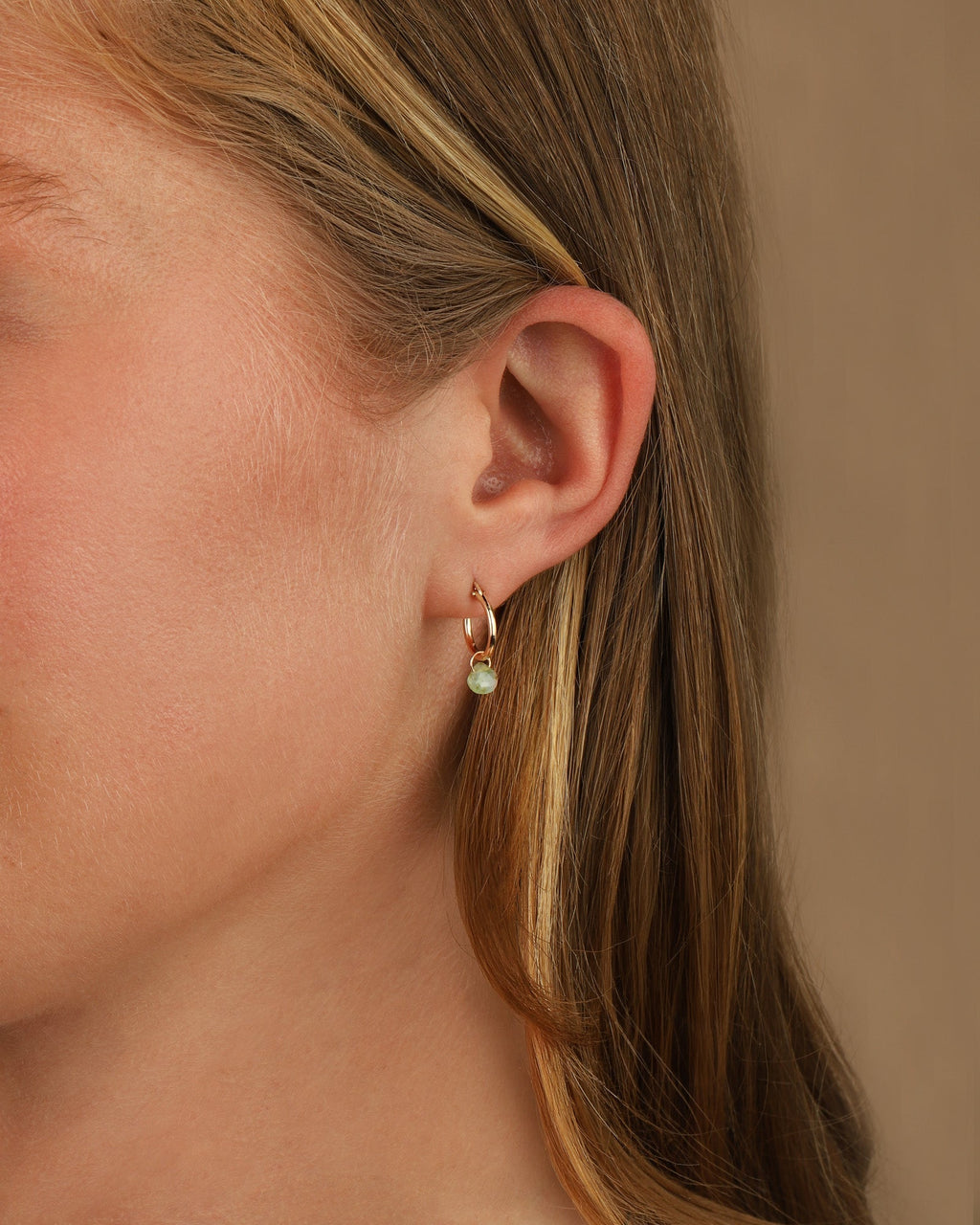 Opal Heart Floating Drop Huggies | 12mm
