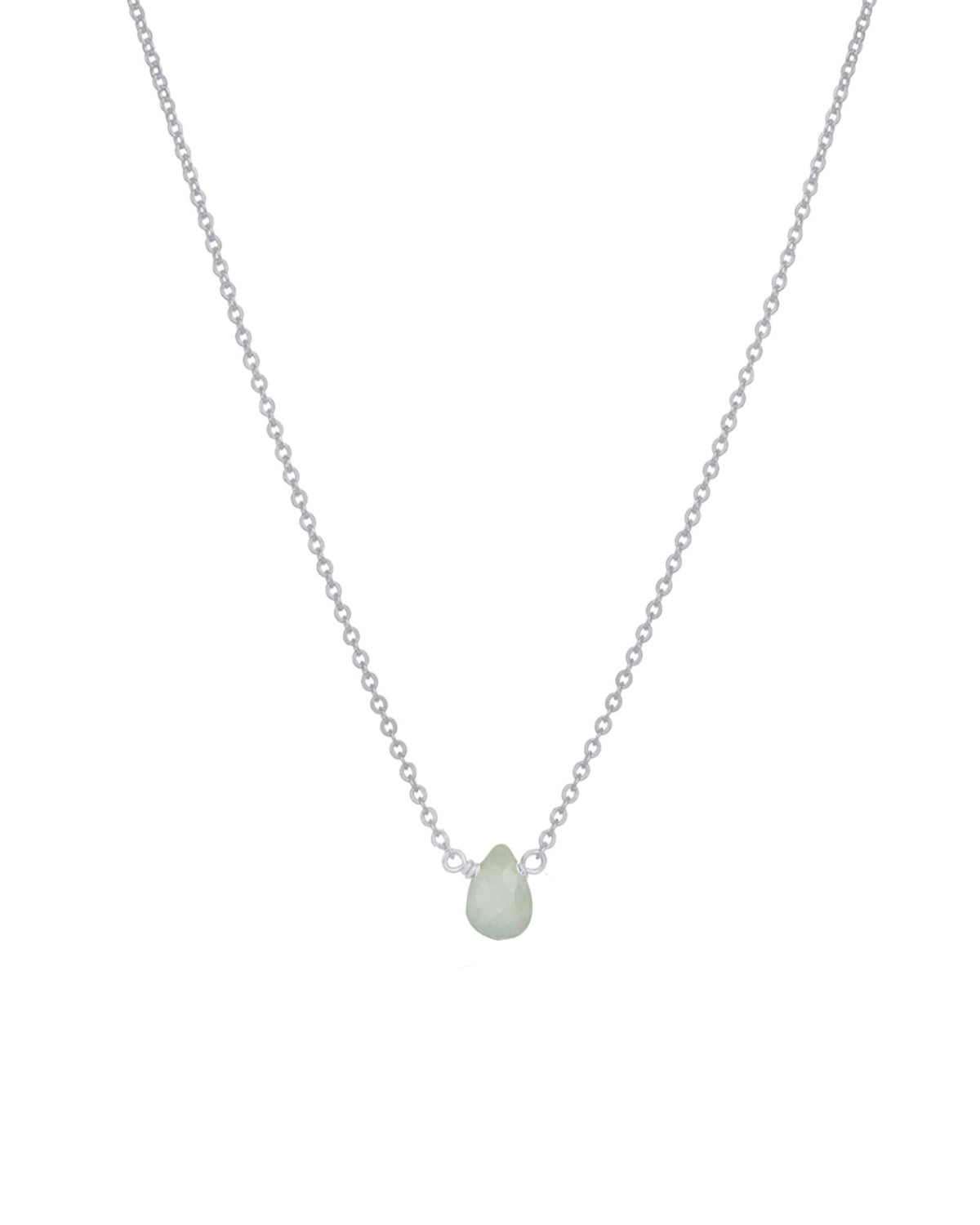 Aquamarine Birolette Cable Chain Necklace | 6mm