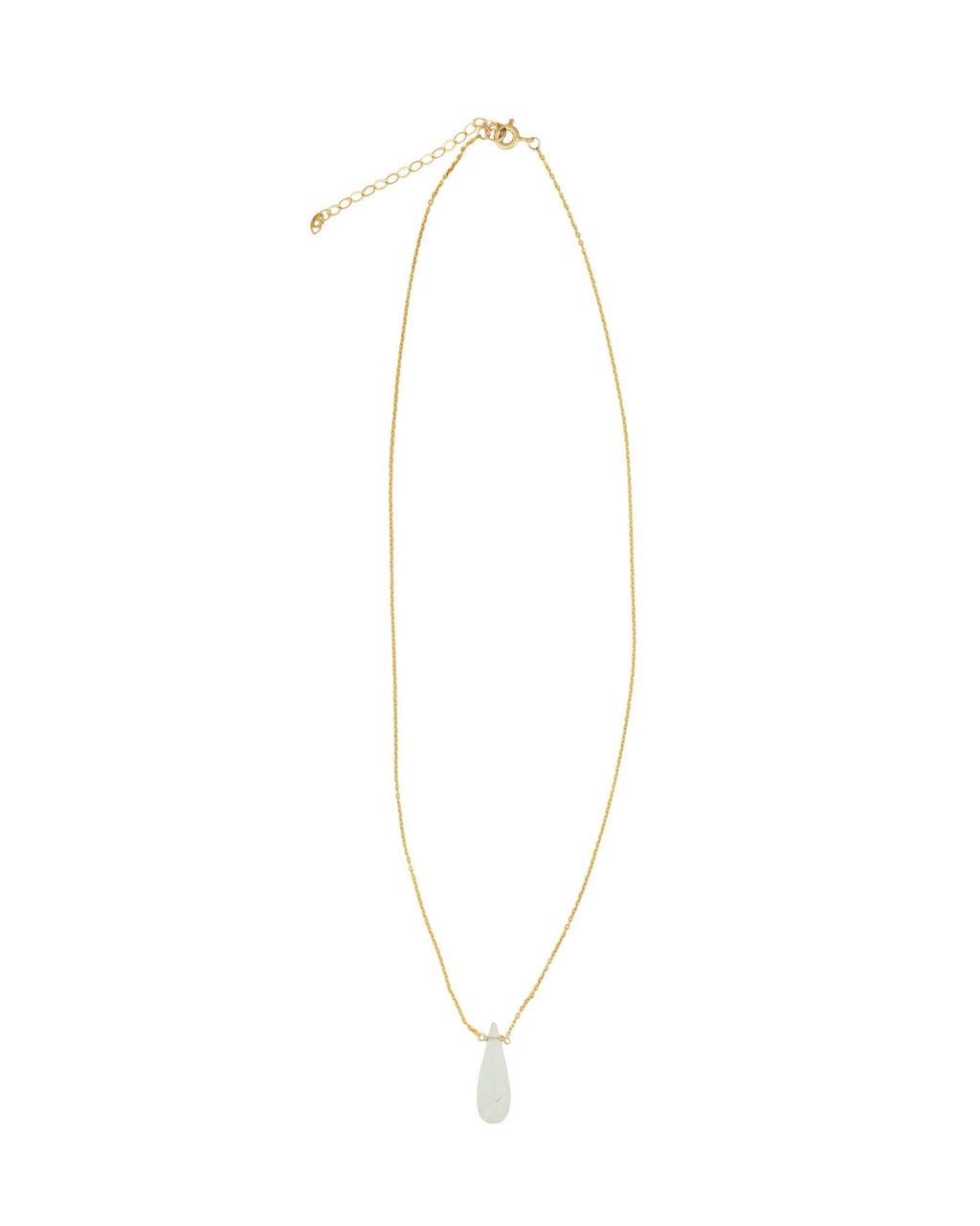 Aquamarine Briolette Cable Chain Necklace | 8mm