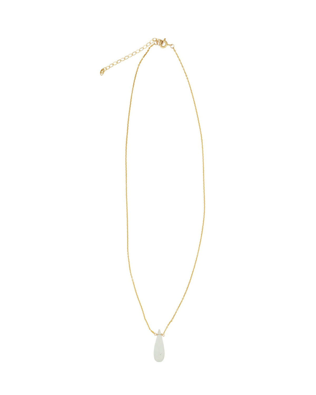 Aquamarine Briolette Cable Chain Necklace | 8mm