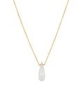 Aquamarine Briolette Cable Chain Necklace | 8mm