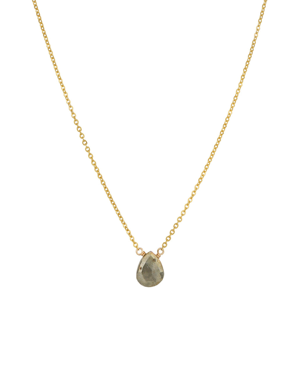 Mystic Quartz Pear Cable Chain Necklace | 6mm