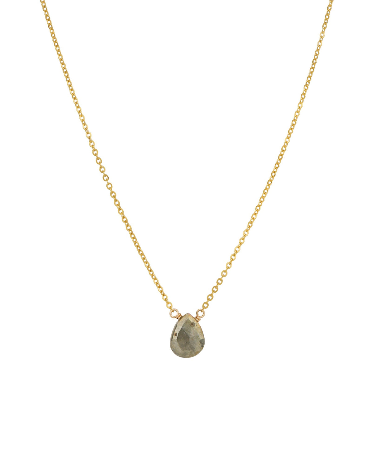 Mystic Quartz Pear Cable Chain Necklace | 6mm