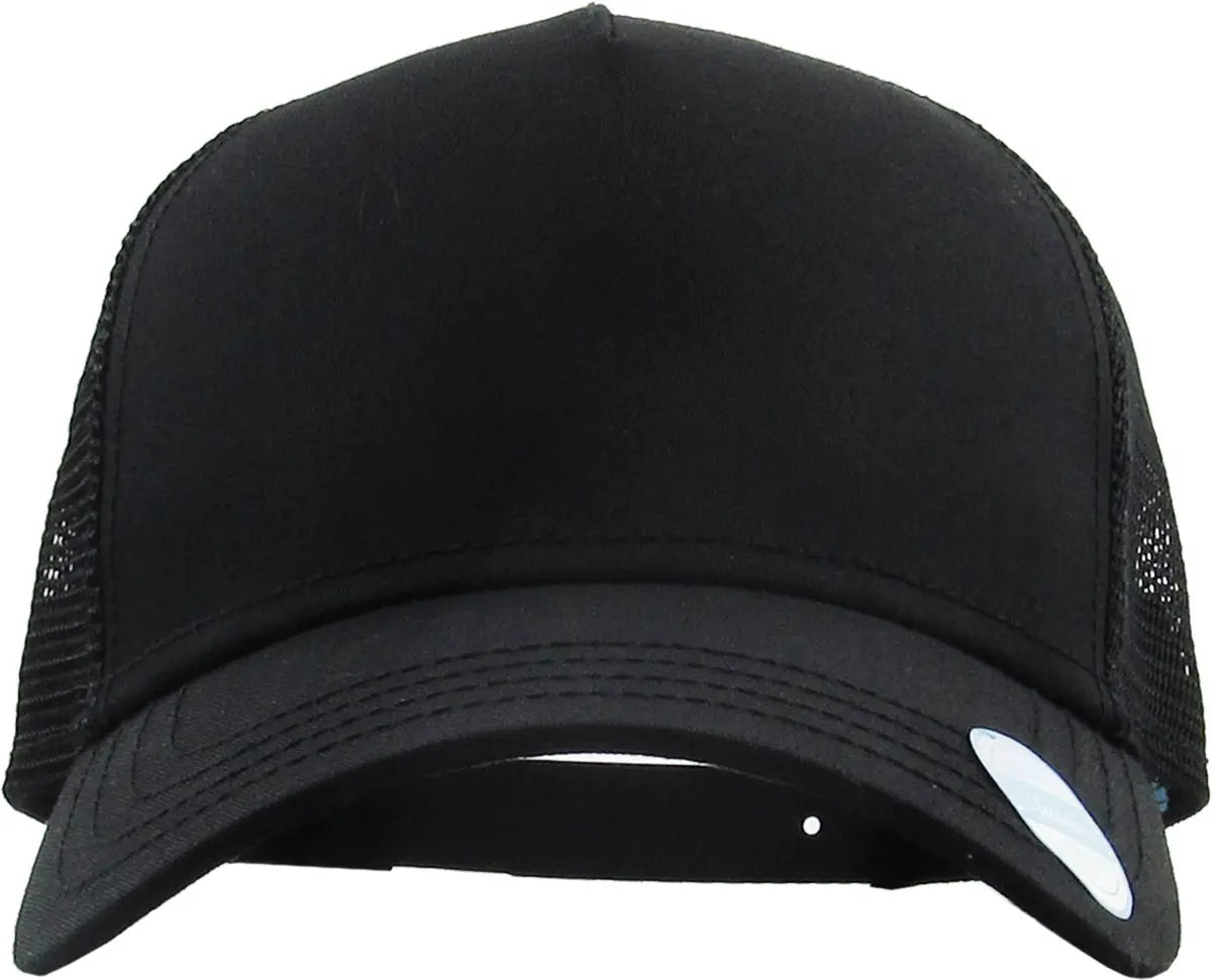 Black Classic 5 Panel Mesh Back