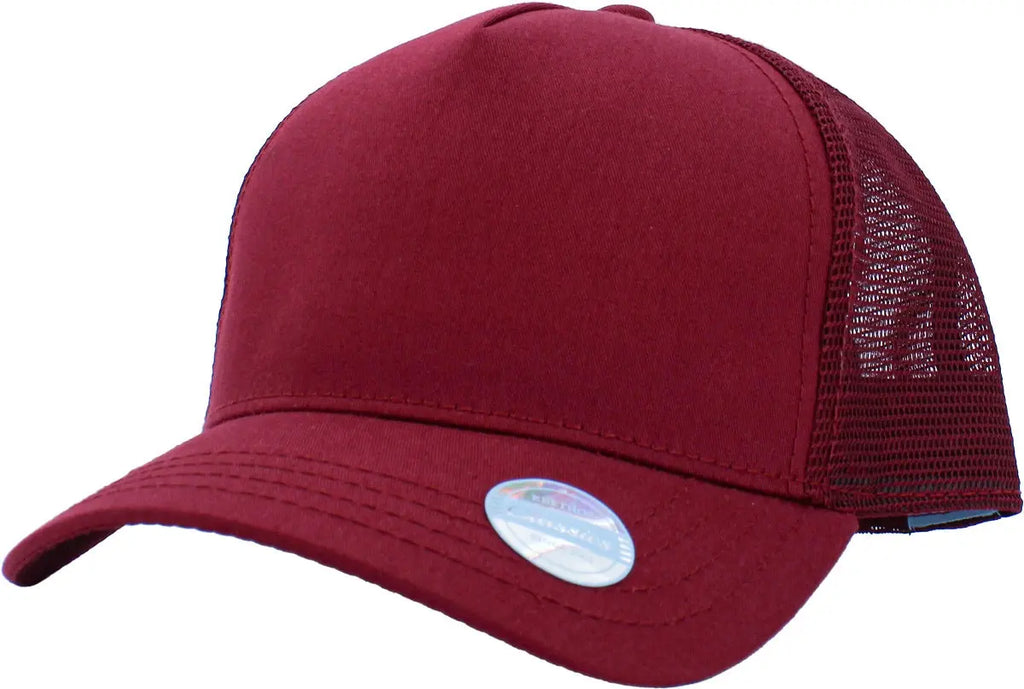 Burgundy Classic 5 Panel Mesh Back