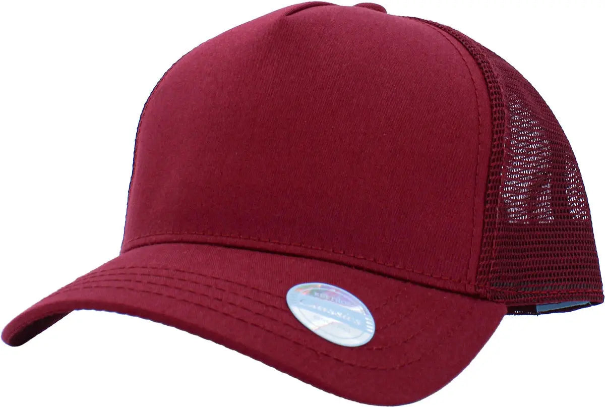 Burgundy Classic 5 Panel Mesh Back