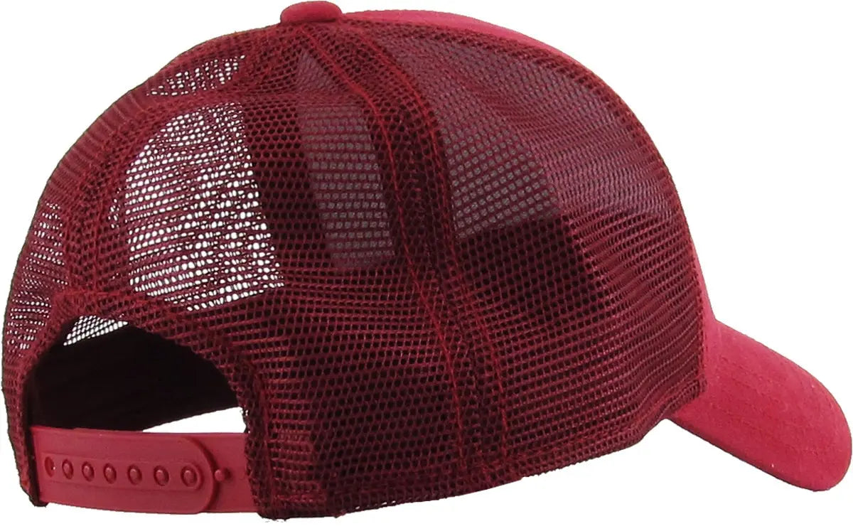 Burgundy Classic 5 Panel Mesh Back